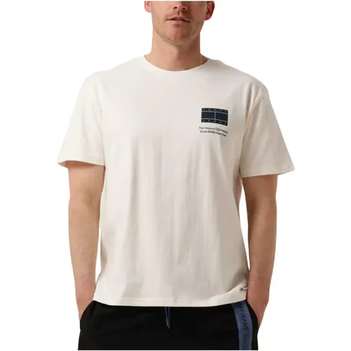 Herren Polo & T-Shirt Essential Flag Tee , Herren, Größe: M - Tommy Jeans - Modalova