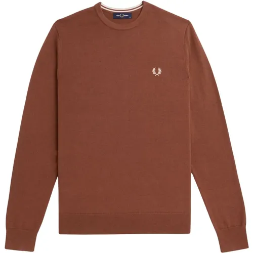 Klassischer Rundhalspullover , Herren, Größe: XL - Fred Perry - Modalova