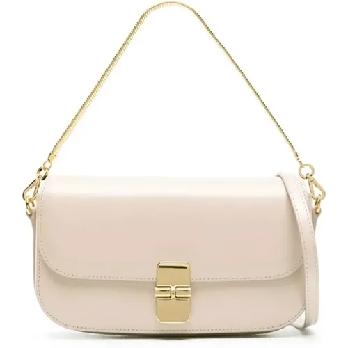 Beige Leder Crossbody Tasche A.P.C - A.P.C. - Modalova