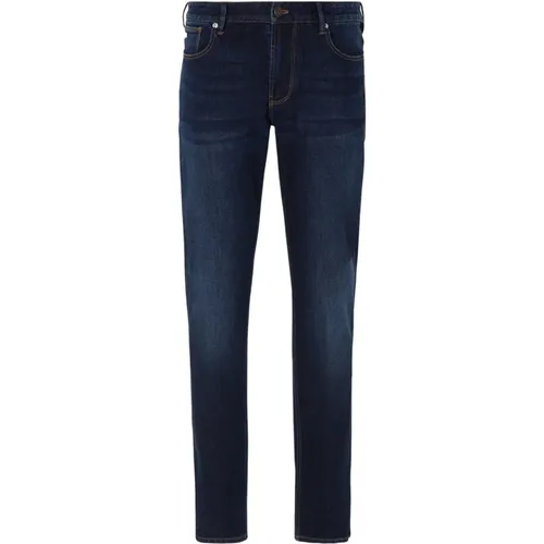 Vintage Slim Fit Stretch Denim Jeans - Emporio Armani - Modalova
