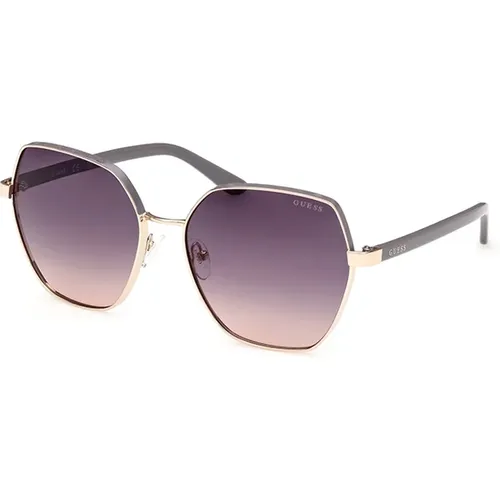 Stilvolle Sonnenbrille mit Verlaufsgläsern,Sonnenbrille in Roségold mit Verlaufslinse,Stilvolle Sonnenbrille mit verlaufenden rauchigen Gläsern,Sti - Guess - Modalova