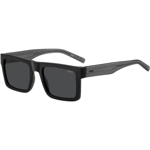 Schwarz/Graue Sonnenbrille HG 1314/S , Herren, Größe: 55 MM - Hugo Boss - Modalova