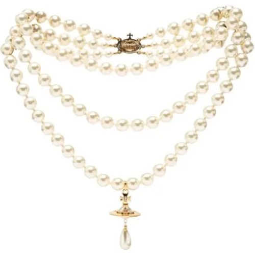 Perlenkette mit Orb-Anhänger - Vivienne Westwood - Modalova