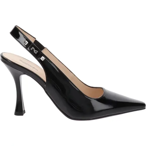 Elegant Leather High Heel Shoes , female, Sizes: 5 UK, 6 UK, 2 UK - Nerogiardini - Modalova