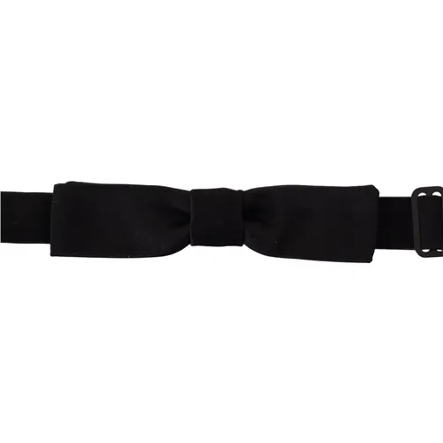Schwarze Seidenverstellbare Hals-Papillon-Krawatte - Dolce & Gabbana - Modalova