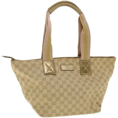 Pre-owned Gold Canvas Gucci Shoulder Bag , female, Sizes: ONE SIZE - Gucci Vintage - Modalova