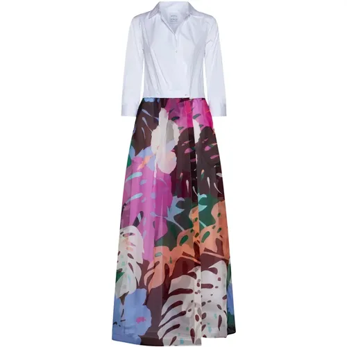 Floral Print Dress with Pleat Detailing , female, Sizes: S - Sara Roka - Modalova