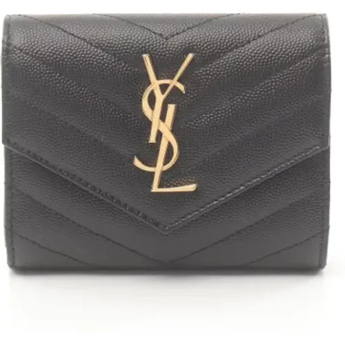 Pre-owned Leather wallets , female, Sizes: ONE SIZE - Saint Laurent Vintage - Modalova