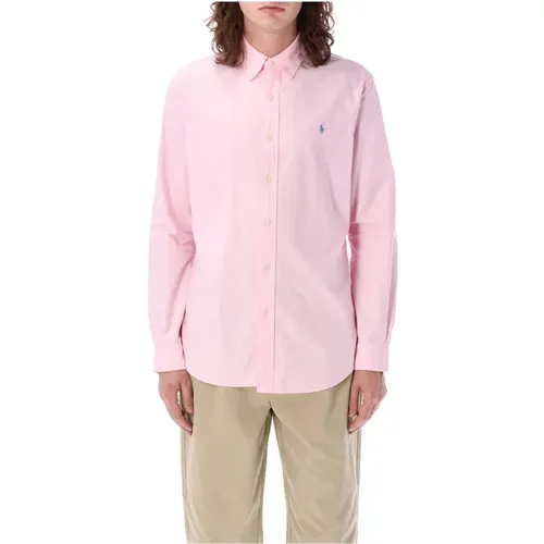 Karamellrosa Oxford Hemd , Herren, Größe: M - Ralph Lauren - Modalova