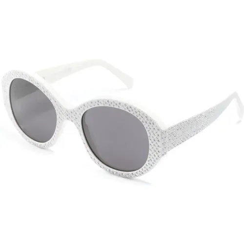 Weiße Sonnenbrille mit Zubehör - Celine - Modalova