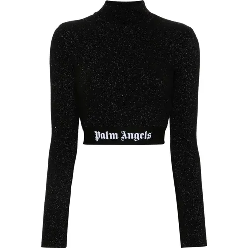 Knitted Lurex Detailing Top , female, Sizes: L, S, M - Palm Angels - Modalova