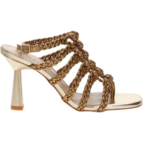 Glamour Sandal Minerva in Laminate , female, Sizes: 3 UK, 4 UK, 5 UK - Emanuelle Vee - Modalova