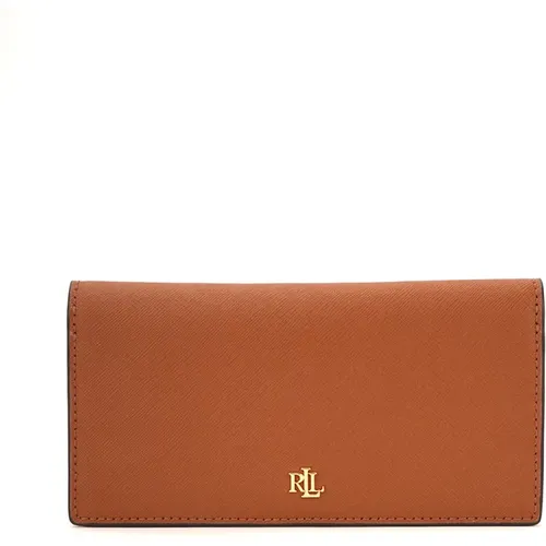 Saffiano Leather Slim Wallet Pockets , female, Sizes: ONE SIZE - Ralph Lauren - Modalova