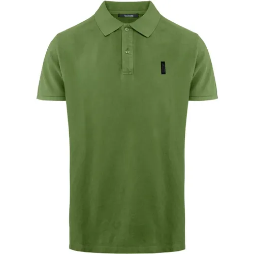 Garment Dyed Piqué Cotton Short Sleeve Polo Shirt , male, Sizes: M, XS, XL, 3XL - BomBoogie - Modalova