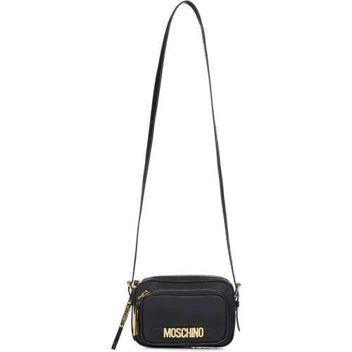 Nylon Crossbody Bag with Metal Logo , female, Sizes: ONE SIZE - Moschino - Modalova