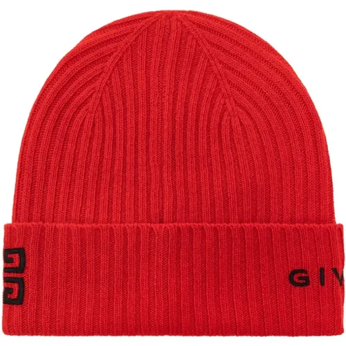 Rote Logo Beanie , Herren, Größe: ONE Size - Givenchy - Modalova