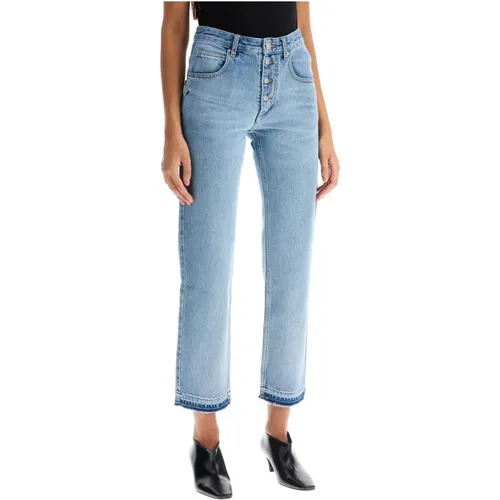 High Waist Cropped Slim Fit Jeans - Isabel marant - Modalova