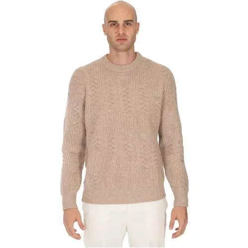 Braided Crew Neck Sweater , male, Sizes: M - Altea - Modalova