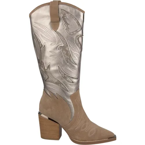 Leather Cowboy Ankle Boots with Pointed Toes , female, Sizes: 6 UK, 7 UK, 3 UK, 8 UK, 5 UK, 2 UK - Alma en Pena - Modalova