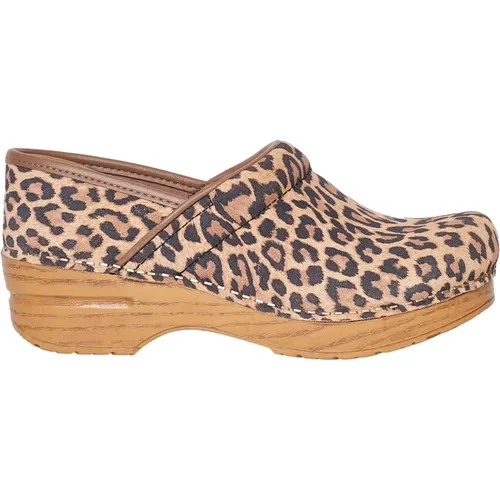 Leopardenmuster Slip-On Schuhe , Damen, Größe: 36 EU - Dansko - Modalova