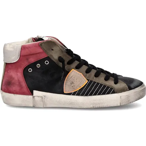 Sneakers Prsx Tennis Herren, Schwarz Burgund - Philippe Model - Modalova