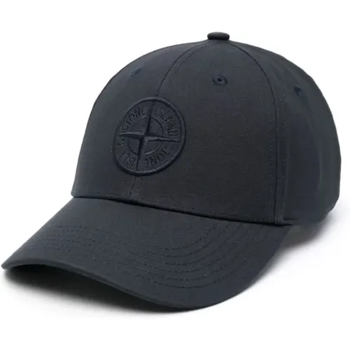 Cotton Embroidered Compass Logo Hat , male, Sizes: ONE SIZE - Stone Island - Modalova