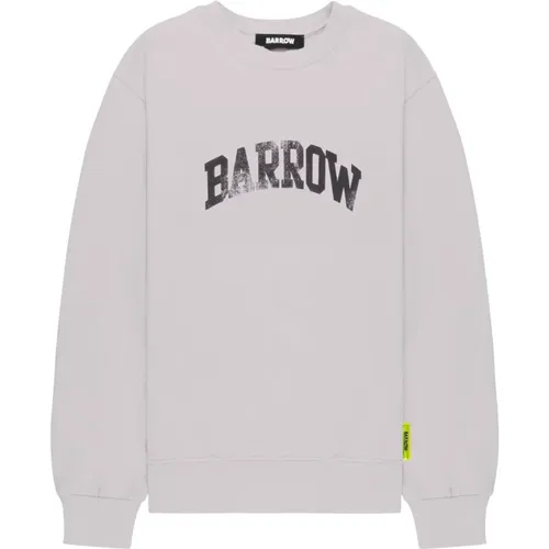 Sweatshirt mit Wascheffekt und Druck , unisex, Größe: XL - BARROW - Modalova