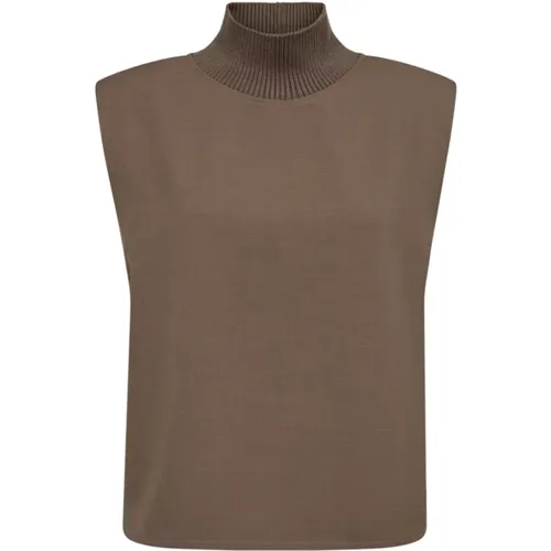 Rib Turtleneck Vest , female, Sizes: L, S, M, XS, XL - Co'Couture - Modalova