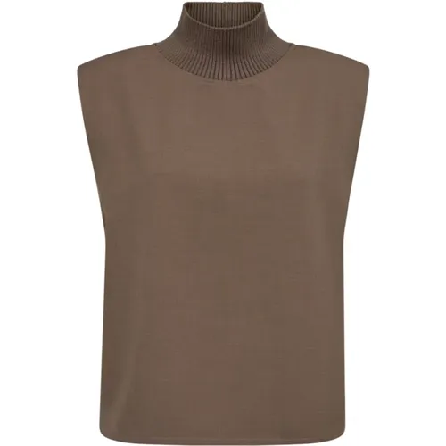 Rib Turtleneck Vest , female, Sizes: XL - Co'Couture - Modalova