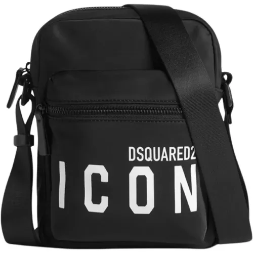 Nylon Logo Icon Shoulder Bag , female, Sizes: ONE SIZE - Dsquared2 - Modalova