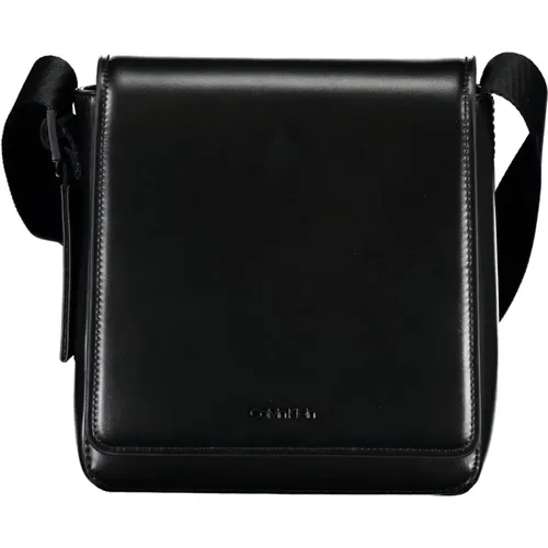 Verstellbare Schultertasche Schwarz Polyester Logo - Calvin Klein - Modalova