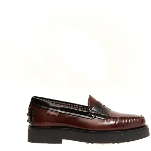 Leather Moccasins Womens Shoes , female, Sizes: 7 UK, 4 1/2 UK - TOD'S - Modalova