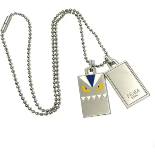 Pre-owned Metal necklaces , female, Sizes: ONE SIZE - Fendi Vintage - Modalova