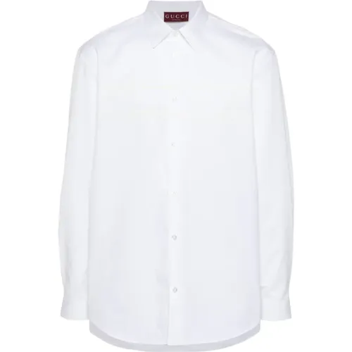 Cotton Logo Shirt , male, Sizes: M, XL, L - Gucci - Modalova