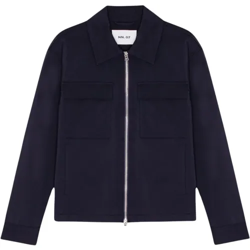 Hybrid Navy Blaue Jacke mit Reißverschluss - NN07 - Modalova