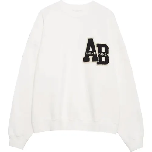 Cozy Sweatshirt with Monogram Detail , female, Sizes: L - Anine Bing - Modalova