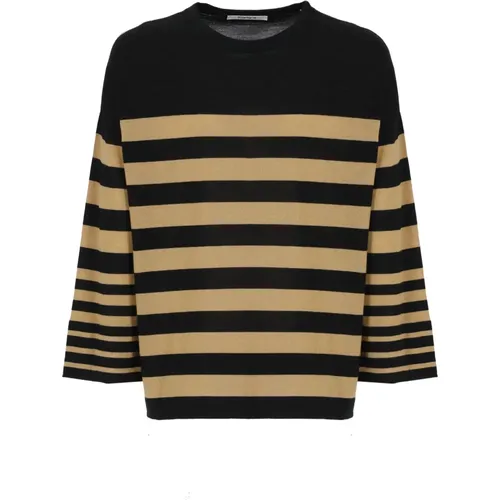 Cashmere Sweater with Striped Pattern , female, Sizes: S - Kangra - Modalova