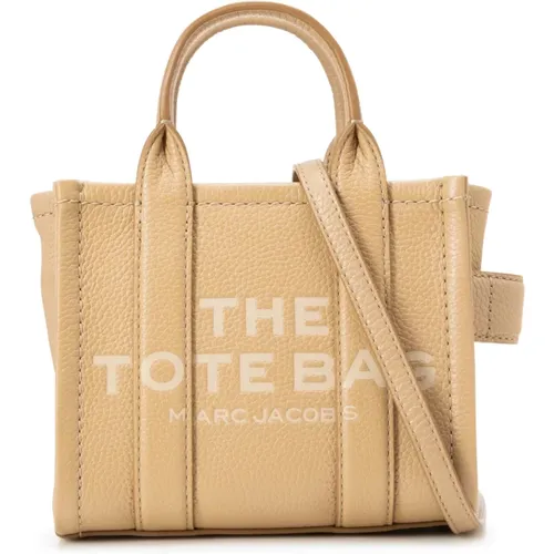 Braune Mini Tasche aus Kornleder , Damen, Größe: ONE Size - Marc Jacobs - Modalova