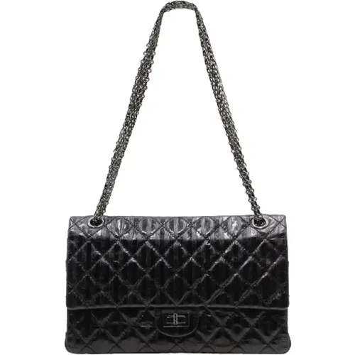 Striped Leather Chanel Flap Bag , female, Sizes: ONE SIZE - Chanel Vintage - Modalova
