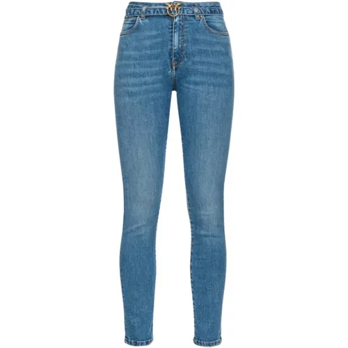 Stretch Skinny Jeans mit hoher Taille , Damen, Größe: W27 - pinko - Modalova