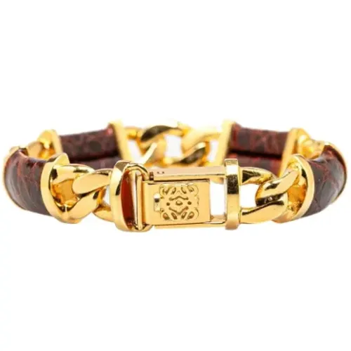 Pre-owned Leather bracelets , female, Sizes: ONE SIZE - Loewe Pre-owned - Modalova