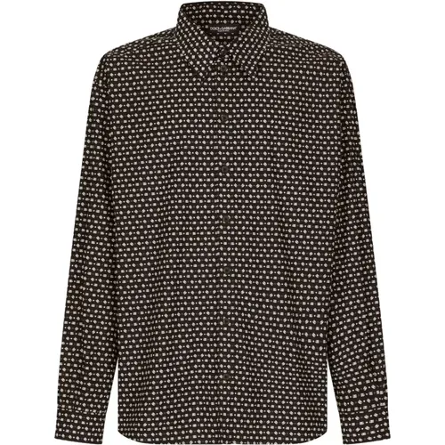 Geometrische Print Hemden , Herren, Größe: 2XL - Dolce & Gabbana - Modalova