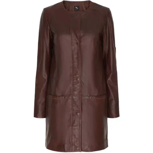 Stylish Leather Jacket 10255 Antique , female, Sizes: L, M, S - Btfcph - Modalova
