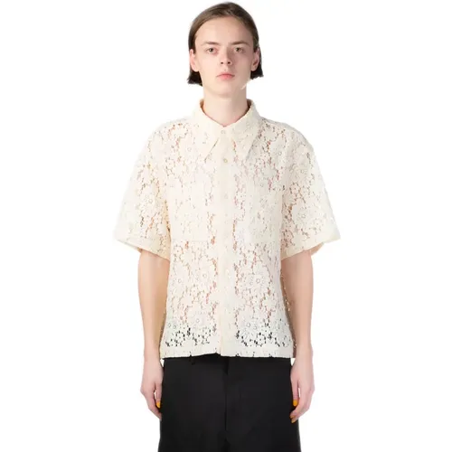 Ivory Floral Buttondown Hemd , Herren, Größe: S - Eckhaus Latta - Modalova