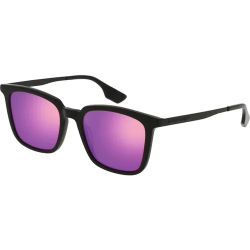 Violette Spiegel Sonnenbrille , unisex, Größe: 51 MM - alexander mcqueen - Modalova