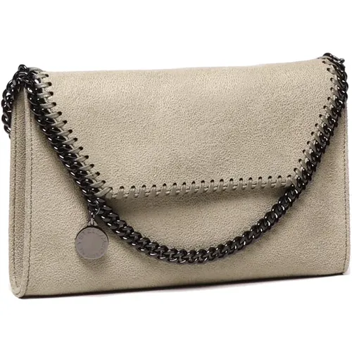 Khaki Schultertasche mit Ruthenium Hardware - Stella Mccartney - Modalova