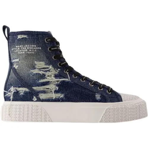 High Top Cotton Sneakers , female, Sizes: 3 UK, 4 UK, 5 UK - Marc Jacobs - Modalova