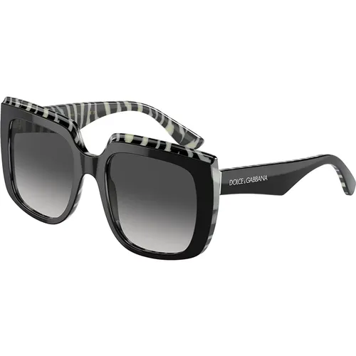 Mode Sonnenbrille Schwarz Grau Verlauf , Damen, Größe: 54 MM - Dolce & Gabbana - Modalova