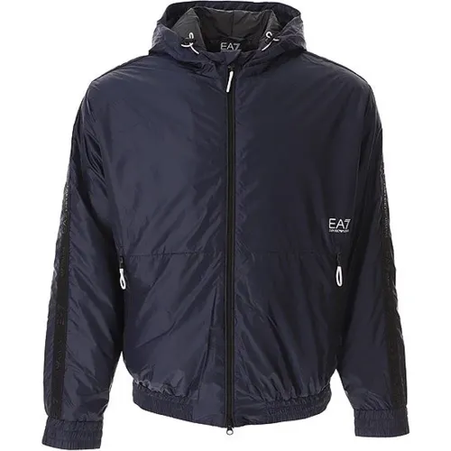 Men's Clothing Outerwear Navy Ss24 , male, Sizes: L - Emporio Armani EA7 - Modalova