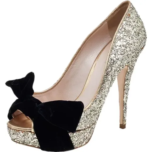Pre-owned Samt heels , Damen, Größe: 38 EU - Miu Miu Pre-owned - Modalova